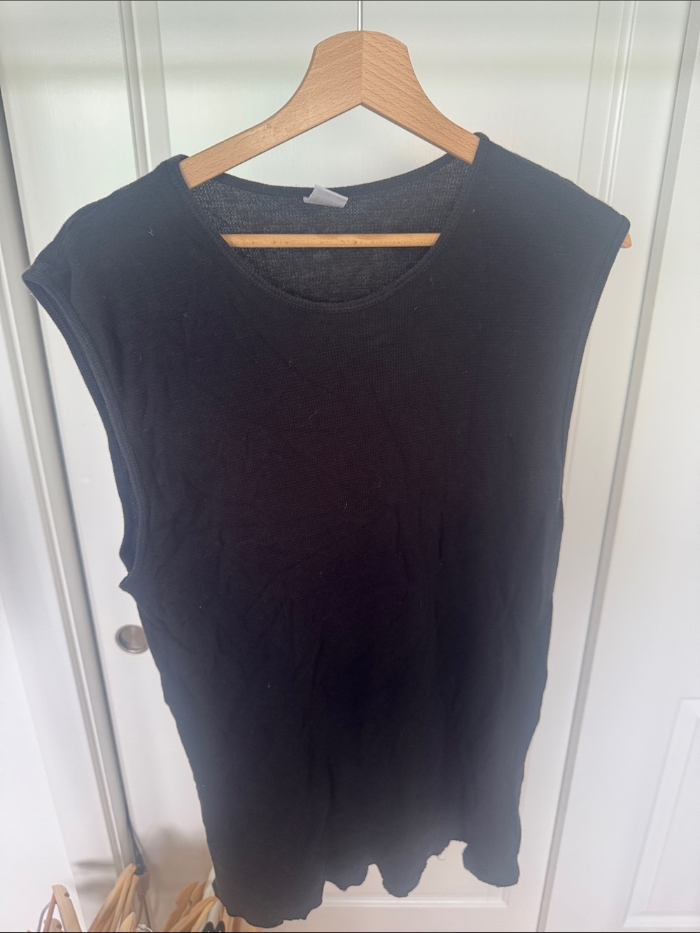OAK NYC Black Muscle Tank Top Size L 100% Cotton